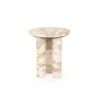 By-Boo Marmo bijzettafel ø40 cm - beige
