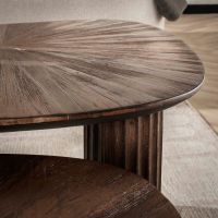 Fraaai Otto salontafel set van 2 driehoekig Maya teak - bruin