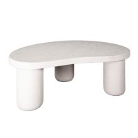 Vero organische salontafel - 110 cm - marmer - wit
