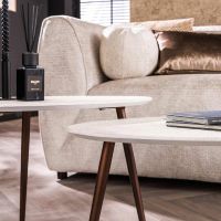 Shana salontafel set van 2 driehoekig - marmer composiet