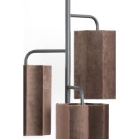 Edisa hanglamp 3L - velvet donkerbruin