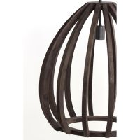 Barsia hanglamp Ø50x54 cm hout - donkerbruin