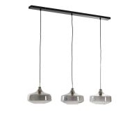 Solna hanglamp 3L - antiek brons/smoke glas