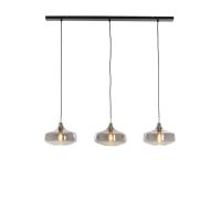 Solna hanglamp 3L - antiek brons/smoke glas