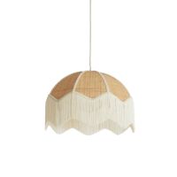 Light & Living Malacia hanglamp Ø50x38 cm - raffia naturel+crème - OUTLET B