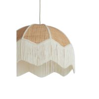 Light & Living Malacia hanglamp Ø50x38 cm - raffia naturel+crème - OUTLET B