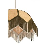 Light & Living Sulina hanglamp ø45x32,5 cm raffia - naturel+groen