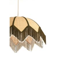Light & Living Sulina hanglamp ø55x36,5 cm raffia - naturel+groen