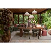 Zubeda hanglamp ø40x28,5 cm linnen - naturel