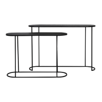 Bocov sidetable antiek lood/zwart | set van 2 van het woonmerk Light & Living