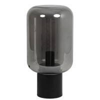 Arturan tafellamp Ø22 cm smoke glas/mat zwart  van het woonmerk Light & Living