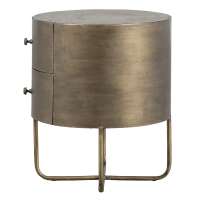 Glossy kastje rond metaal antique brass van het woonmerk BePureHome