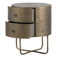 Glossy kastje rond metaal antique brass van het woonmerk BePureHome