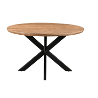 Jesper ronde eettafel - Ø130 cm - hout - naturel van het woonmerk Livingfurn
