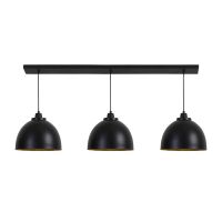 Light & Living Kylie hanglamp 3L - mat zwart-goud