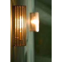 Light & Living Strøby wandlamp 13x13x41 cm - antiek brons+glas