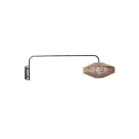 Light & Living Lyra wandlamp - naturel/mat zwart
