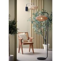 Light & Living Lyra wandlamp - naturel/mat zwart