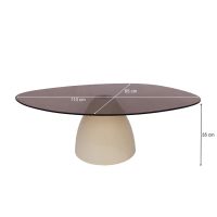 Brix Mylon salontafel 110cm - lichtbruin