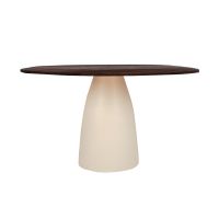 Marron eettafel rond 140cm - bruin