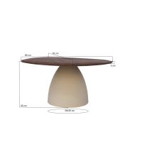 Brix Marron salontafel 86 cm - bruin