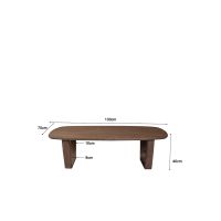 Cortez salontafel 130 cm - donkerbruin