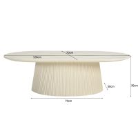 Livingfurn Patrice salontafel 120 cm - crème