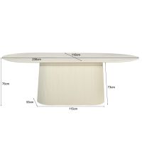 Livingfurn Patrice eettafel 230 cm - crème