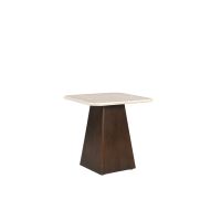 Brix Bottecino bijzettafel vierkant 45 cm - donkerbruin/beige
