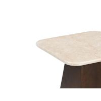 Brix Bottecino bijzettafel vierkant 45 cm - donkerbruin/beige
