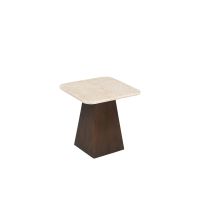 Brix Bottecino bijzettafel vierkant 45 cm - donkerbruin/beige