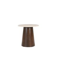 Bottecino bijzettafel ø45 cm - donkerbruin/beige
