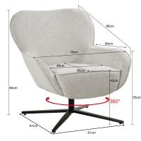 Livingfurn Sven draaifauteuil - toffee