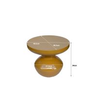 Brix Lou bijzettafel ø40,5 cm - mosterd