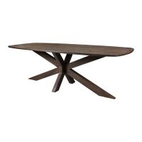 Livingfurn Lissabon eettafel Deens ovaal 210 cm - donkerbruin