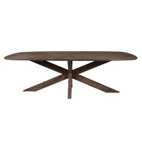 Livingfurn Lissabon eettafel Deens ovaal 210 cm - donkerbruin