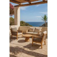 Livingfurn Malaga tuinset - beige/naturel