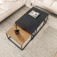 Fraaai Miranda salontafel set van 2 rechthoek iron metallic - grijs