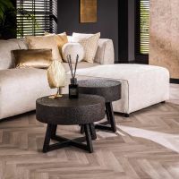 Fraaai Sonja salontafel ø50 - ferro metallic