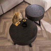 Fraaai Sonja salontafel ø50 - ferro metallic