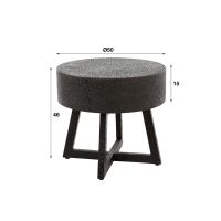 Fraaai Sonja salontafel ø50 - ferro metallic