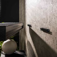 Fraaai Sani wandplank - 100 cm - metallic - zwart