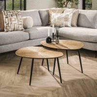 Samia salontafel set van 2 organisch - brons