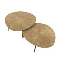 Samia salontafel set van 2 organisch - brons