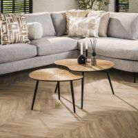 Samia salontafel set van 2 niervormig - brons