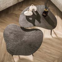 Daisy salontafel metaal leaf set van 2 - brons donkerbruin