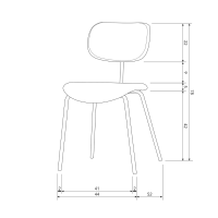 Link eetkamerstoel zand van het woonmerk Woood