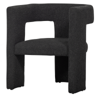 Tiwa fauteuil bouclé donkergrijs van het woonmerk Woood