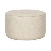 Sara poef laag bouclé creme van het woonmerk Woood