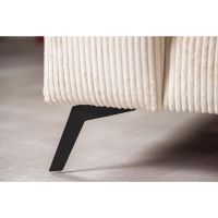 Amber 3-zits hoekbank rechts ribstof - beige/poot zwart